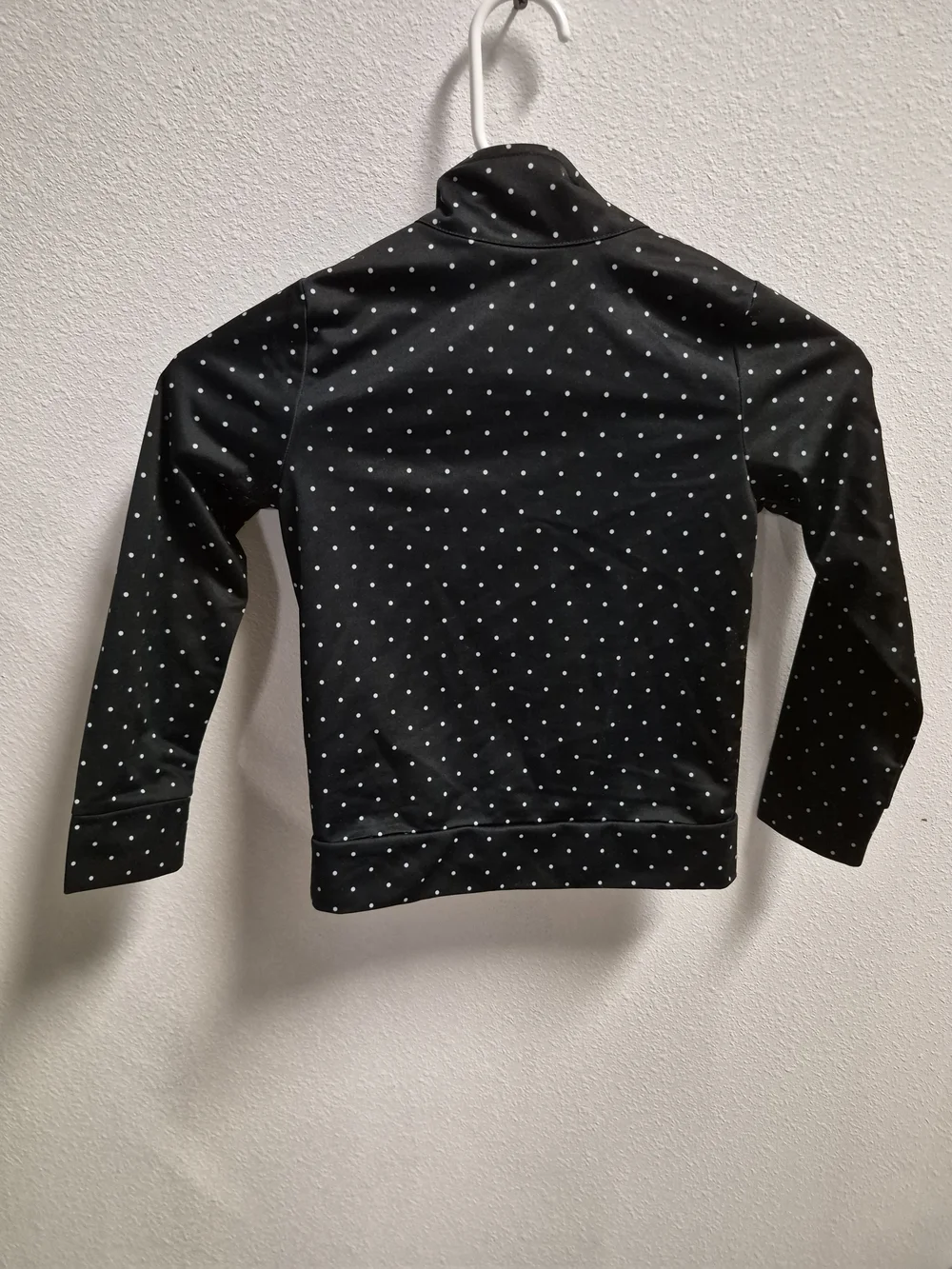 adidas Kids Black Polka Dot Zip Swim Jacket